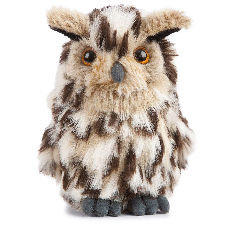 A579 Nature Lifelike Owl Soft Cuddle Plush Stuffed Realistic Bird Toy Plush Vivid Owl Animal Stuffed Birds