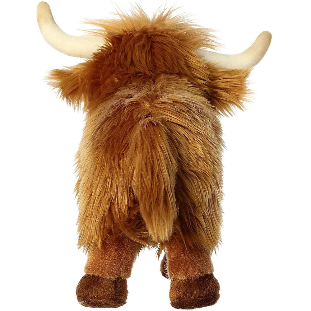 1082 Brown Long Fur Special Yak Highland Cattle Plush Toy Fluffy Soft Yak Stuffed Animals