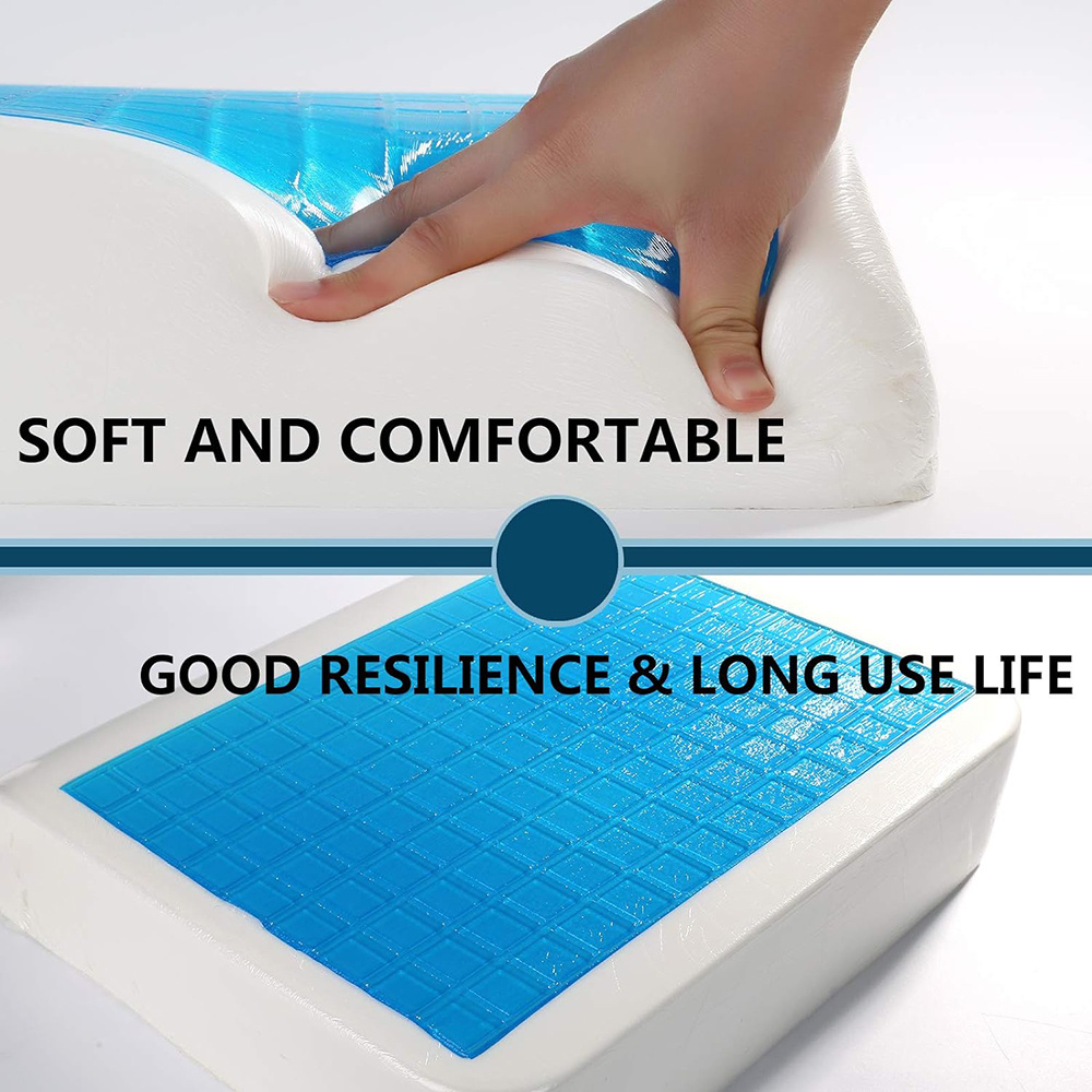 A108 Extra Thick Large Seat Cushion Gel Memory Foam Carry Handle Non Slip Bottom Pain Relief Coccyx High Density Foam Cushion