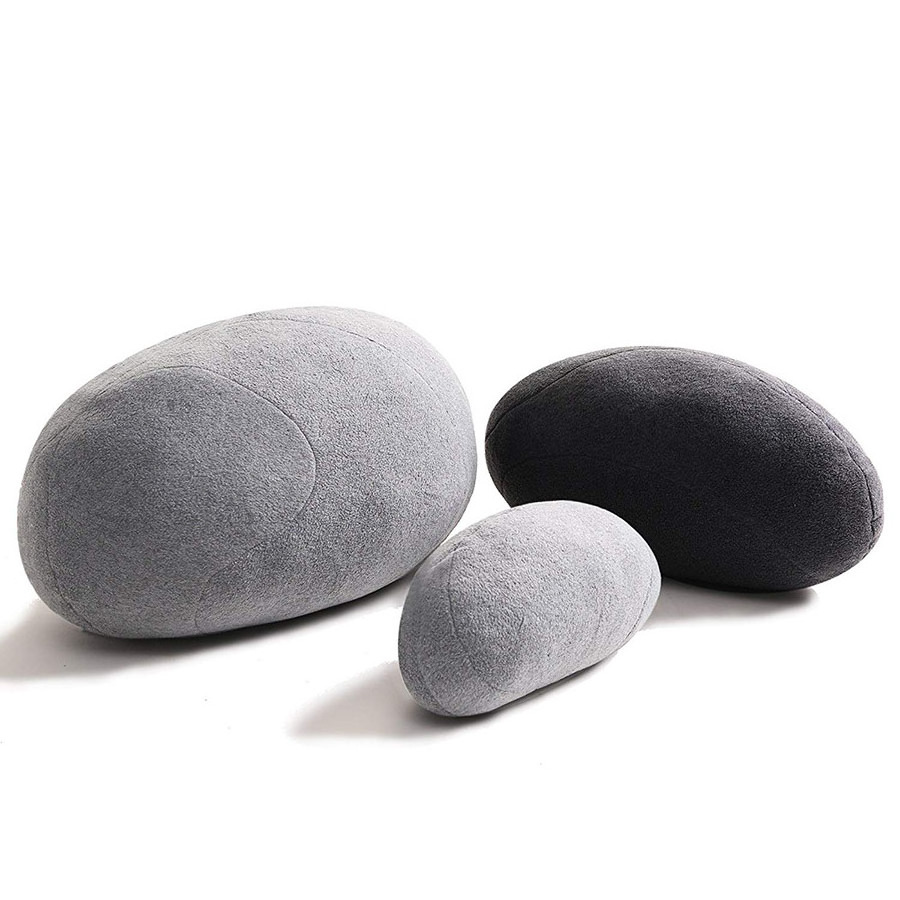 F098 Three-Dimensional Curve Huge Living Stones Plush Pillows Stuffed Big Rock New Pebble Pillows Stone Cushion