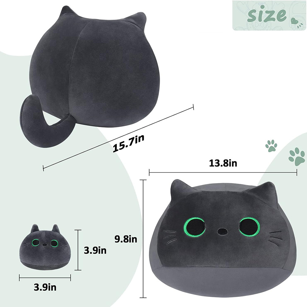 A156 Bouncy Cat Stuffed Animals Cute Toy Comfortable Pillow Doll Stress Relief Sleeping Soft Big Eyes Cat Animal Plush Toys