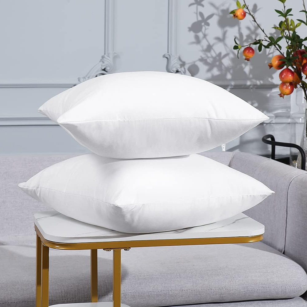 A179 Outdoor Waterproof Throw Pillow Inserts Water Resistant Square Form Stuffer Pillows Inserts White Recycled Cushion Inner