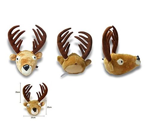 G107 Handmade Craftsmanship Baby Care Room Decor Cartoon Plush Animal Deer Head Baby Care Room Wall Hanging Decor