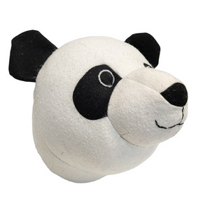 1485 Black White New Panda Bear Head Wall Mount Playroom Decorations Plush Custom Hanger Zoo Animal Head Wall Decor