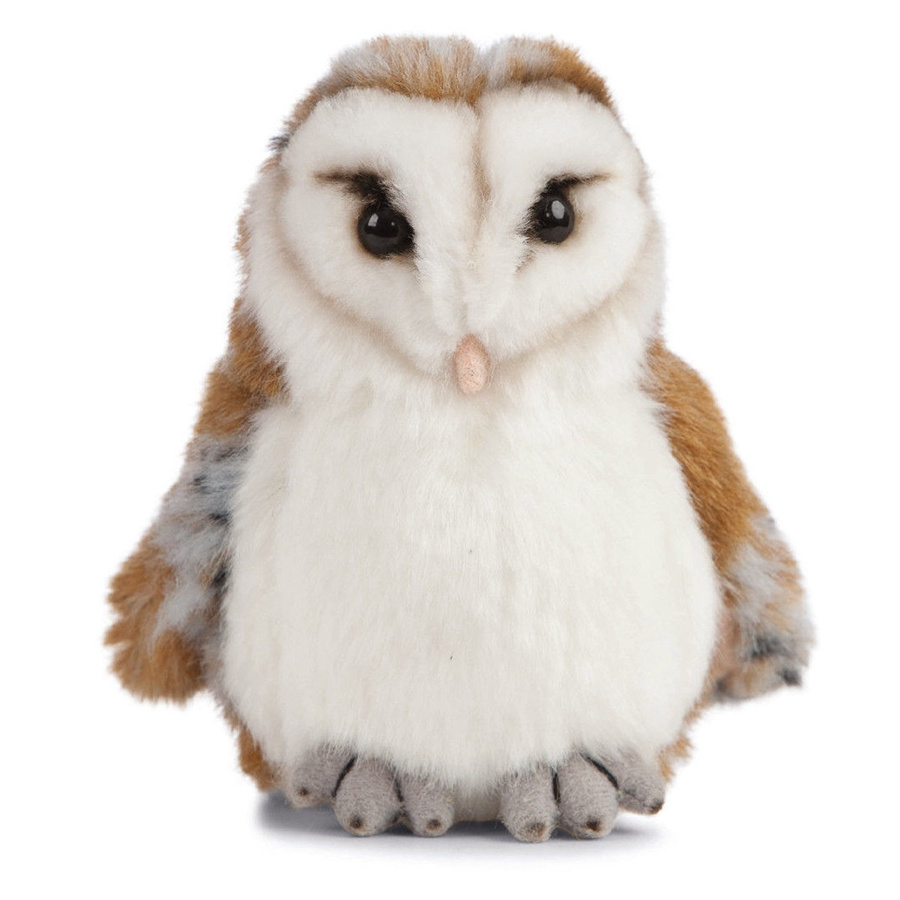 A579 Nature Lifelike Owl Soft Cuddle Plush Stuffed Realistic Bird Toy Plush Vivid Owl Animal Stuffed Birds