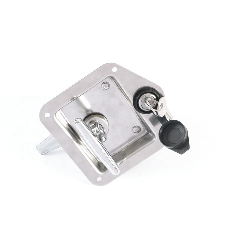 Stainless steel latch with keys for trailer and truck toolbox door lock T handle