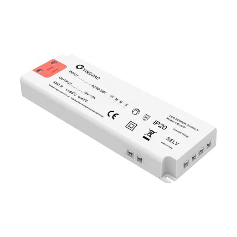 Wholesale Smart Slim LED Driver 60W 12V DC 5A Multiple Output Port Interface LED Power Supply for Cabinet Lights