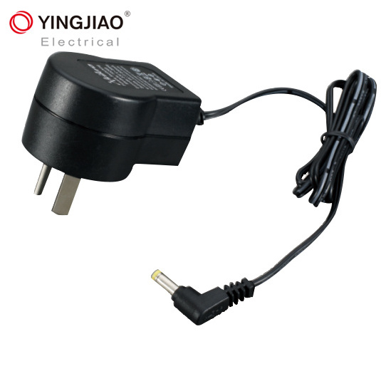 In Yingjiao Oem YS5A AC DC Power Adaptor AU Plug Adapter Charger China Factory Good Quality 5W 5V 1A 12V 0.5A Black / 46*34*24mm