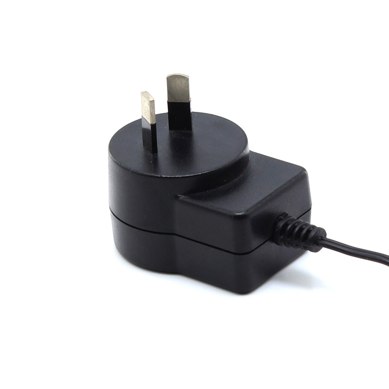 In Yingjiao Oem YS5A AC DC Power Adaptor AU Plug Adapter Charger China Factory Good Quality 5W 5V 1A 12V 0.5A Black / 46*34*24mm