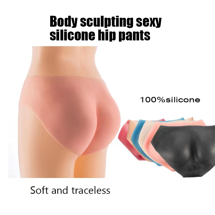 100% Silicone Soft One Piece Hip Enhance Fake Buttocks Silicone One Piece Briefs Crossdresser Underwear Butt Pads Panty