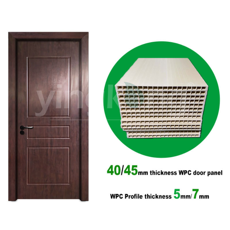 Yingkang Factory Price 100% Waterproof  800/900/1000Mm Wpc Door Wood Pvc Composite  Door For Saudi Arabia And Kuwait Markets