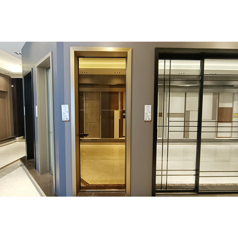 Yingkang Wholesale Custom Single Hotel Toilet Swing Frosted Glass Door Aluminum Bathroom Door