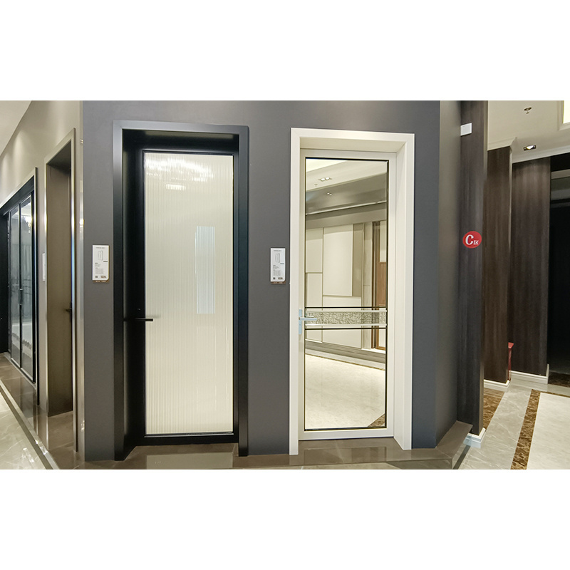 Yingkang Wholesale Custom Single Hotel Toilet Swing Frosted Glass Door Aluminum Bathroom Door