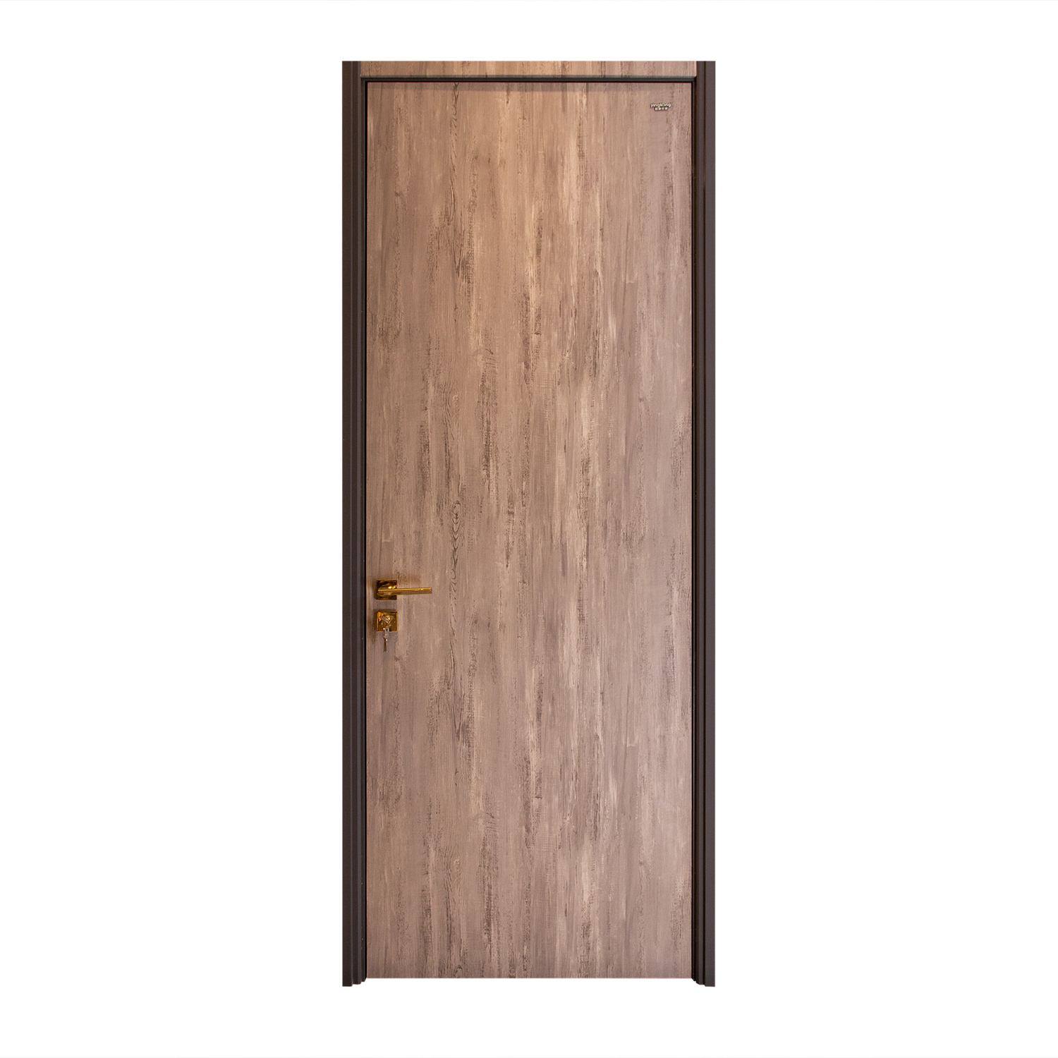 Yingkang Cheap Price customized flat wood texture Interior Bedroom Flush Door WPC Door to Saudi Arabia