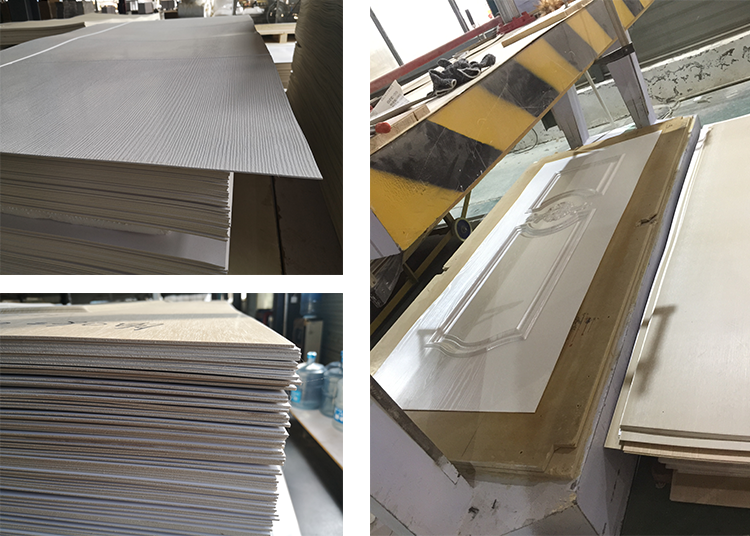 Yingkang high-quality waterproof 2mm wpc door skin for door factory