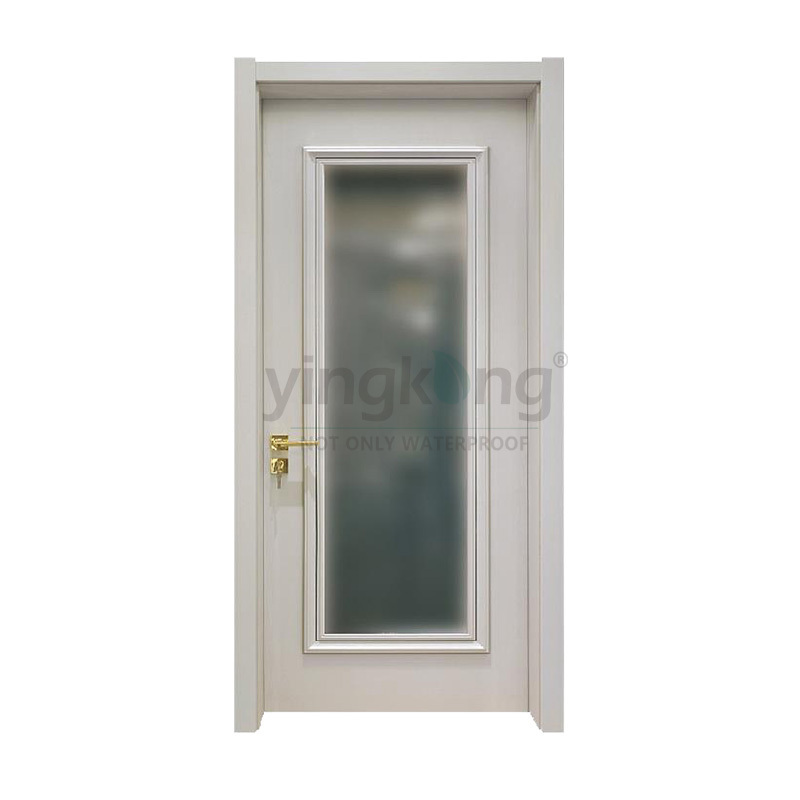 Yingkang Factory South Asia Market 35mm/40mm/45mm Waterproof WPC White Door Panel with Glass inside