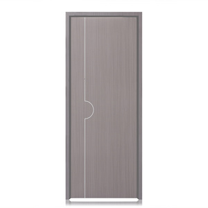 Yingkang Cheap Price customized flat wood texture Interior Bedroom Flush Door WPC Door to Saudi Arabia