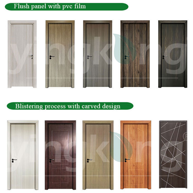 Yingkang Factory Price 100% Waterproof  800/900/1000Mm Wpc Door Wood Pvc Composite  Door For Saudi Arabia And Kuwait Markets