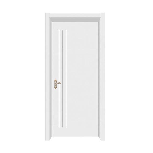 Yingkang factory direct selling white pvc door for interior doors with handles