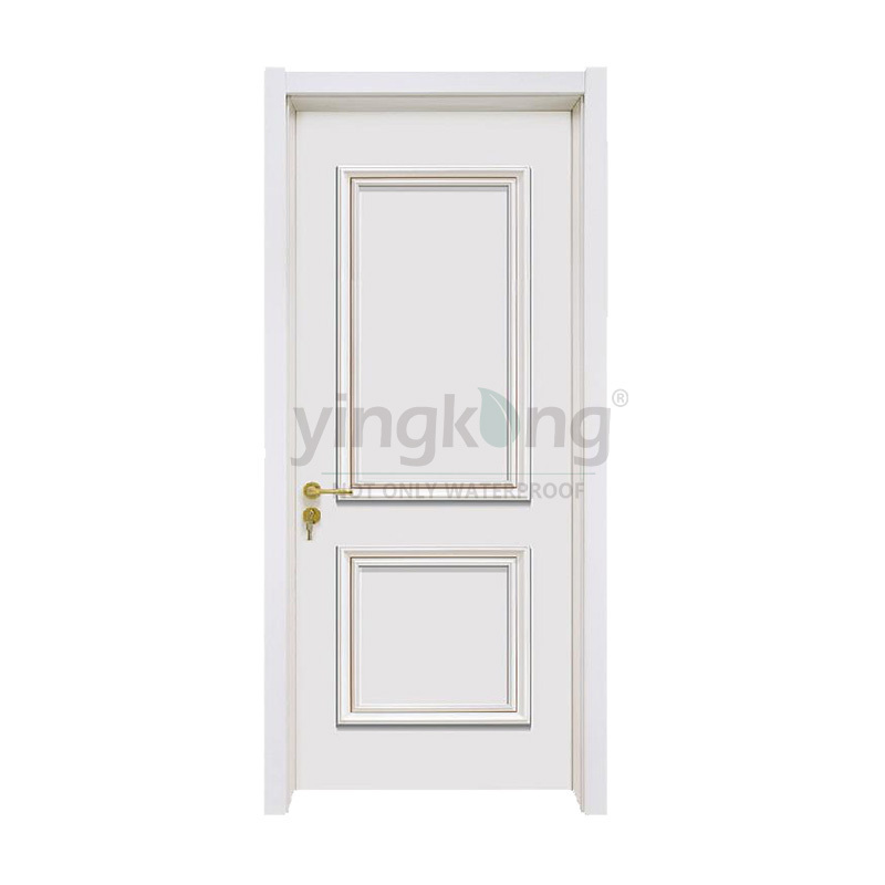 Yingkang Factory South Asia Market 35mm/40mm/45mm Waterproof WPC White Door Panel with Glass inside