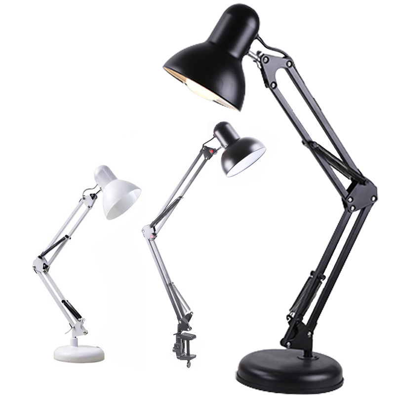 Classical design Swing Arm Desk Lamp with Clamp for Reading study Lighted  office Table Lamp