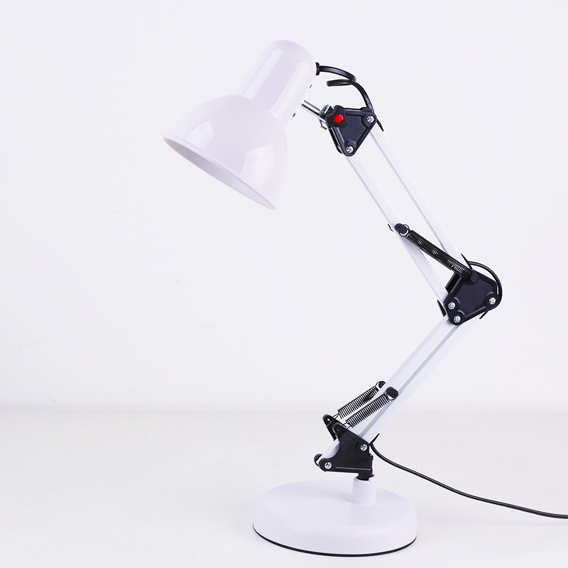 study work read metal table lamps e27 simple modern direction adjustable swing arm folding desk light