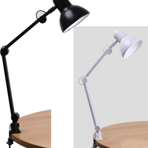 Yinke Swing Arm Desk Lamp with Clamp Reading Light Clip-on Desk Lamp for Computer 10 Metal Aluminum Classic AC Dome E27 BULB