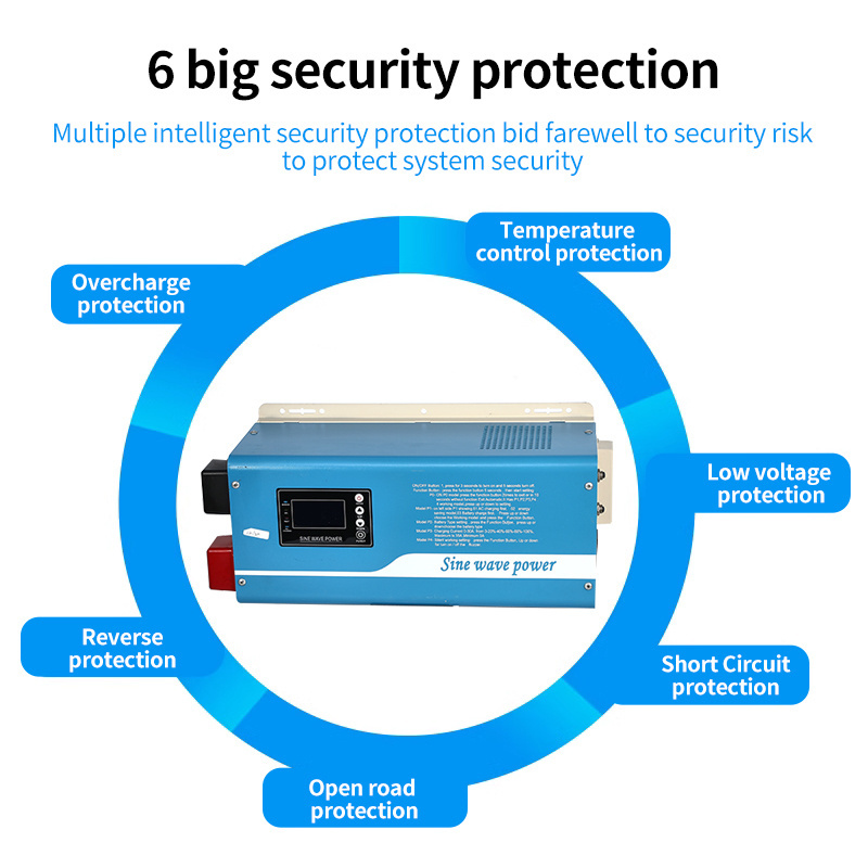 Heavy Duty 6000 Watt 12vdc 4000w 6000w Off Grid Pure Sine Wave Solar Inverter 24v 48v 240v Ac 6000w Solar Inverter