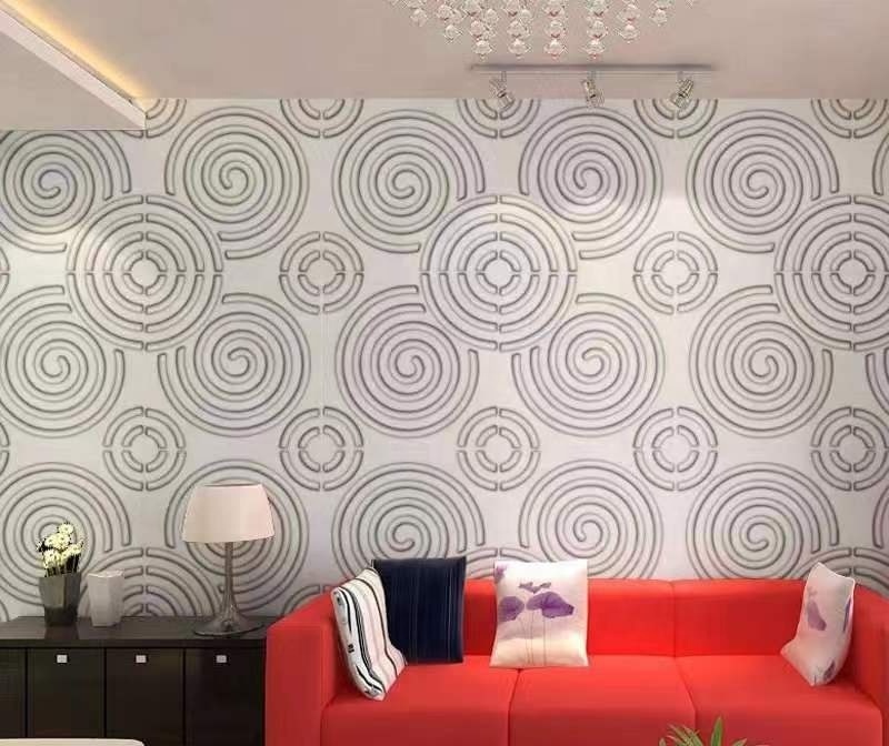 PVC decor 3D pvc ceiling tiles embossed background home decoration Waterproof PVC 3D ceiling Wall Panel