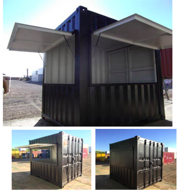 Pop up mobile mini shipping container marekting prefabricated restaurant shop street food kiosk container 10ft for sale