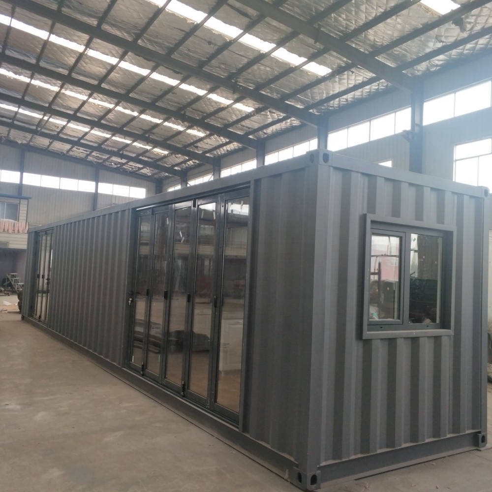 japanese steel structure solar power luxury portable folding prefabricated modular shipping glass container homes 40 ft luxury