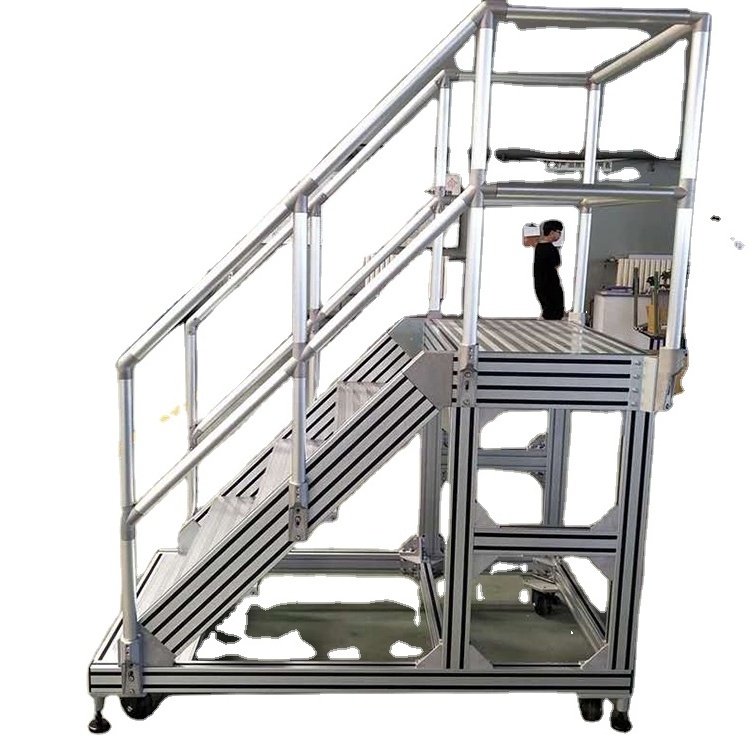 aluminum step structure platform system ladder with platform