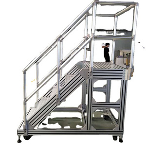 aluminum step structure platform system ladder with platform