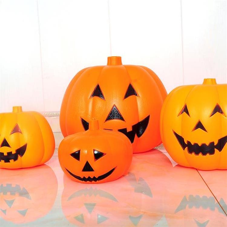 Halloween bar shopping mall decoration props luminous voice control LED pumpkin lantern