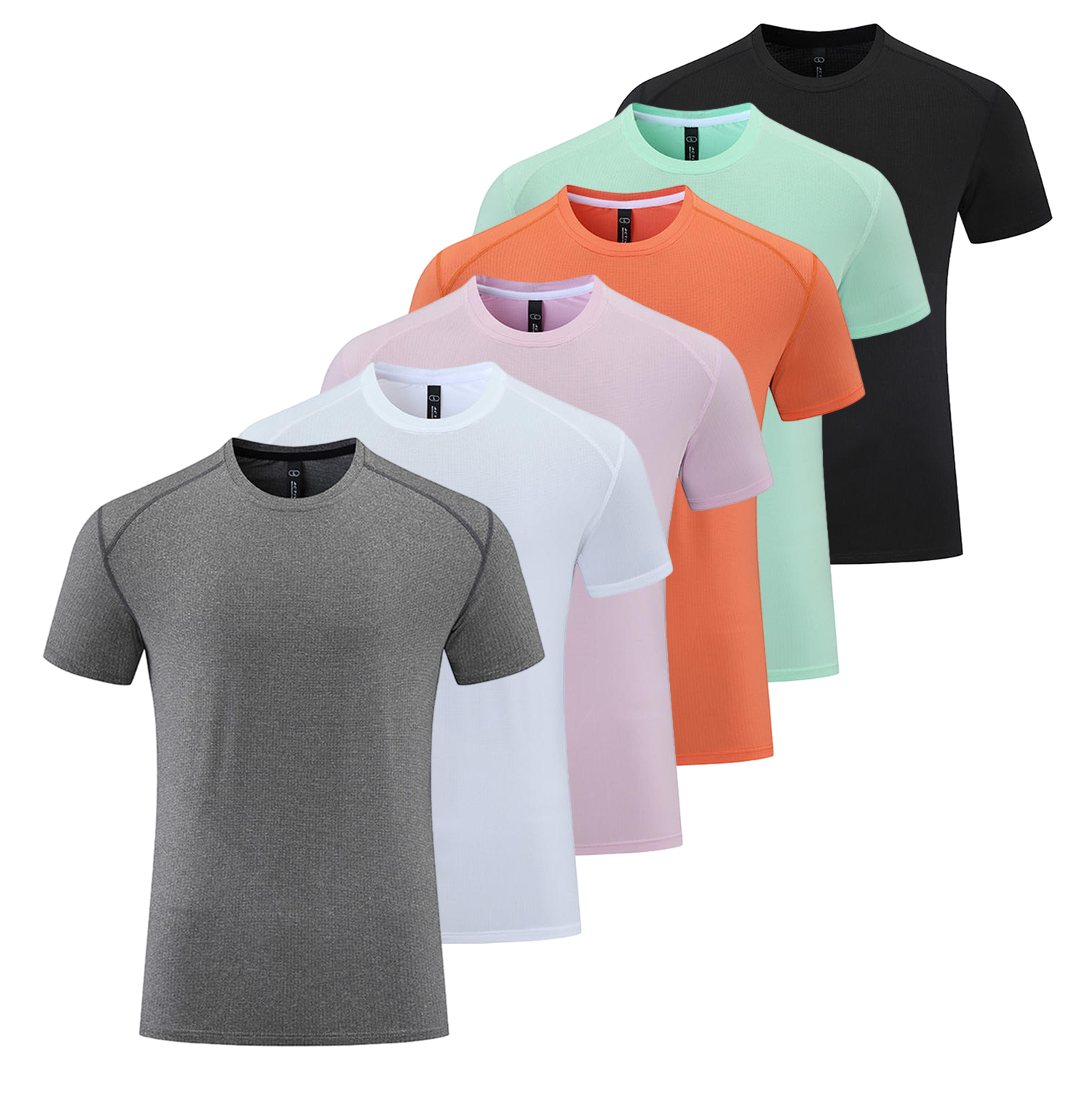 Activewear Sport Polyester Spandex Quick Dry Sports Fitness Tshirts Professional Gym Sportswear Top Running Men's T Shirts