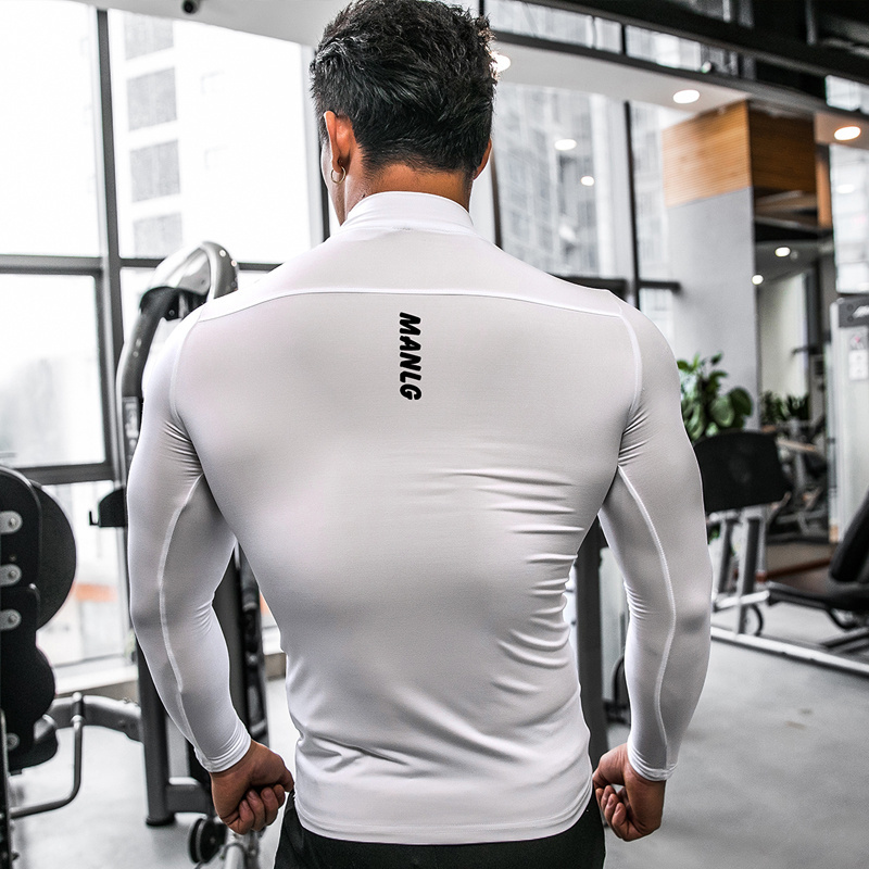 Custom Men's Clothing Sport Athletic Workout T shirt Men'S Long-Sleeve Compression Shirt Under Base-Layer Running Gym T-Shirts