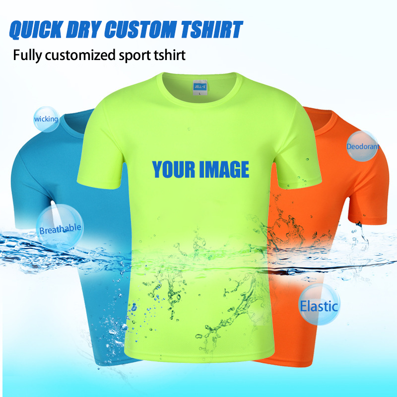 100% Polyester Quick Dry Mesh Sublimation Tee Custom Printed T Shirts Plain Short Sleeve O-neck Sports Men's T Shirt