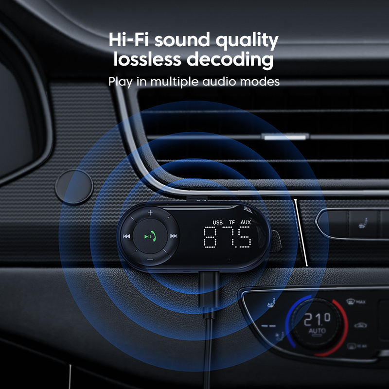 2023 Hot Selling car accessories Wireless Transmitter Receiver Car Stereo player wireless 5.2blue tooth Receiver 3.5mm Aux Audio