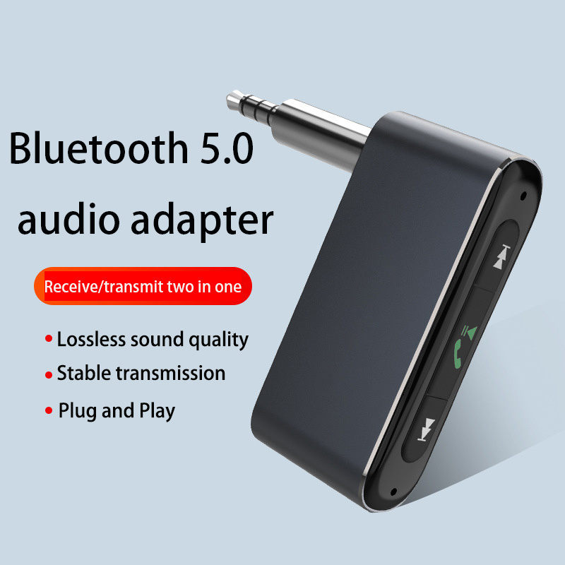 FM transmitter/receiver, 3.5mm AUX interface, Bluetooth 5.0 adapter for car hands-free communication