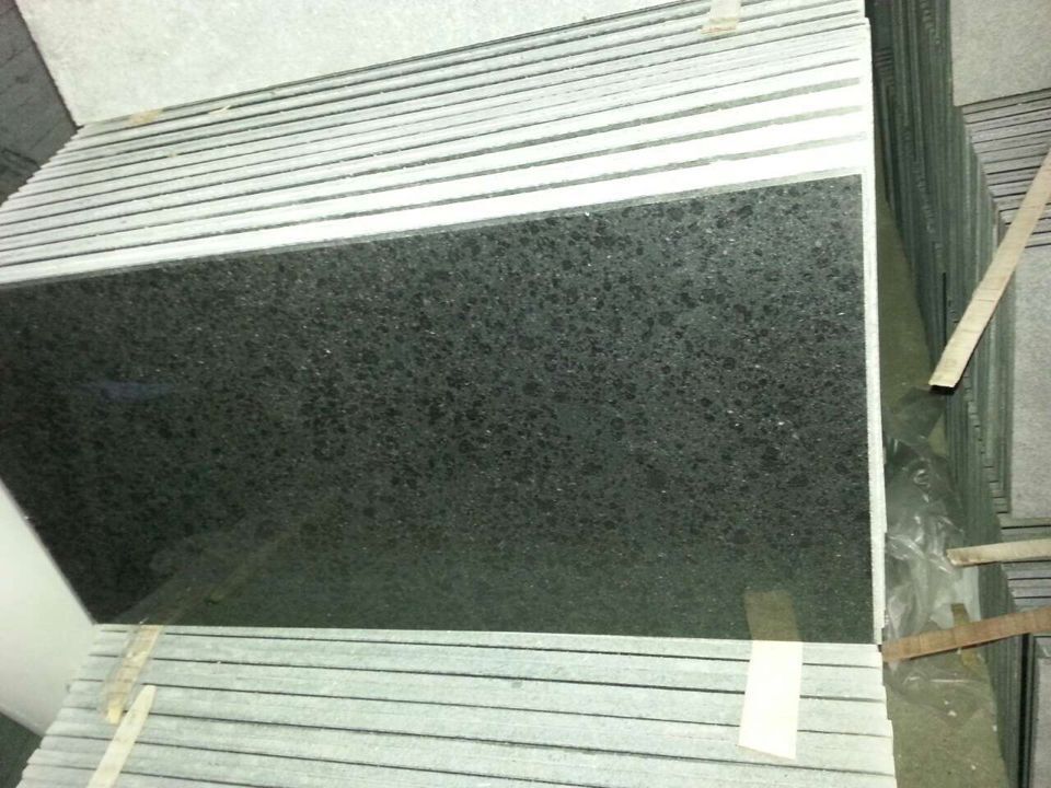 G684 Black Pearl Tiles Paving Stone Wall Cladding Black Granite