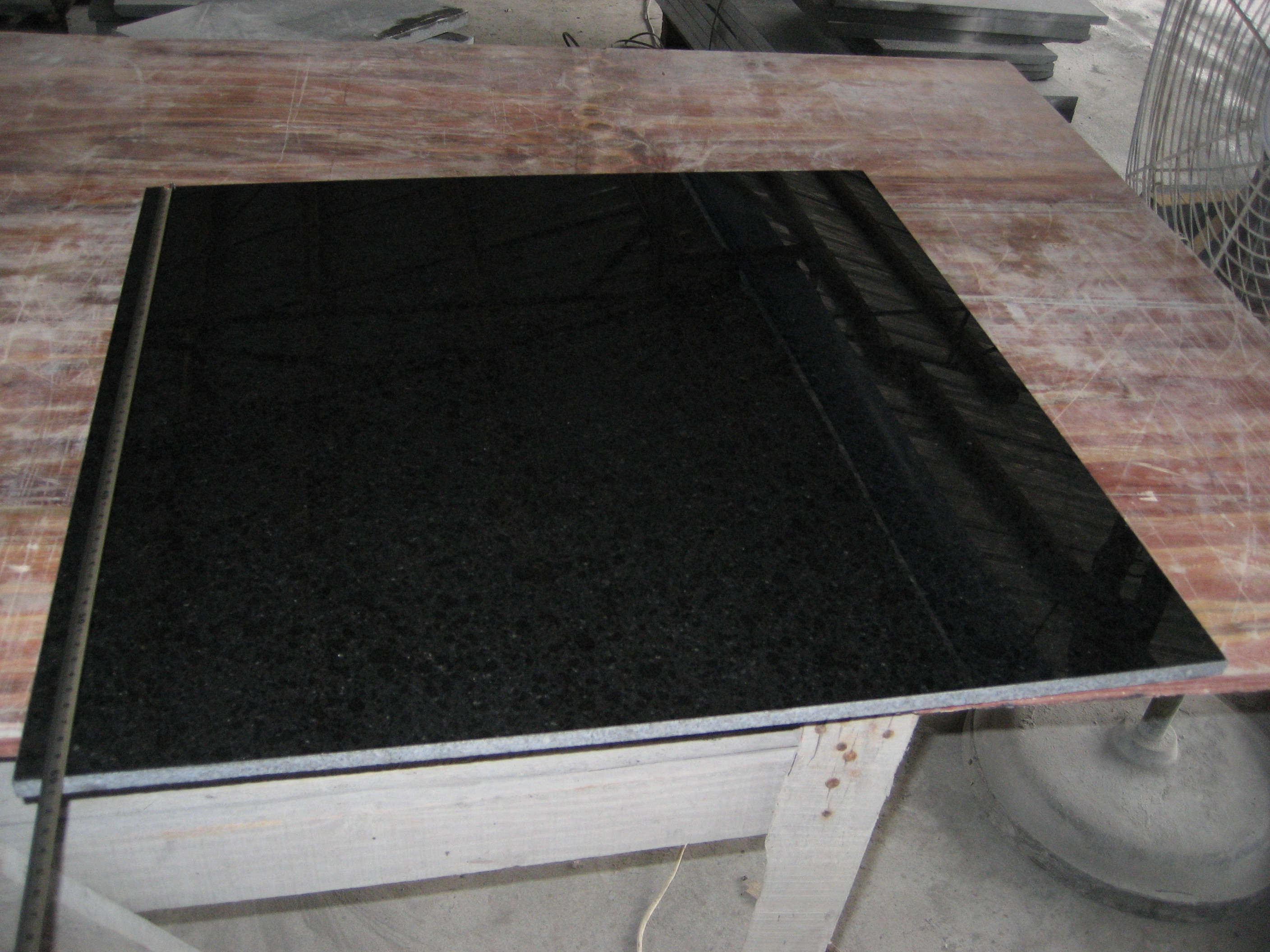 G684 Black Pearl Tiles Paving Stone Wall Cladding Black Granite