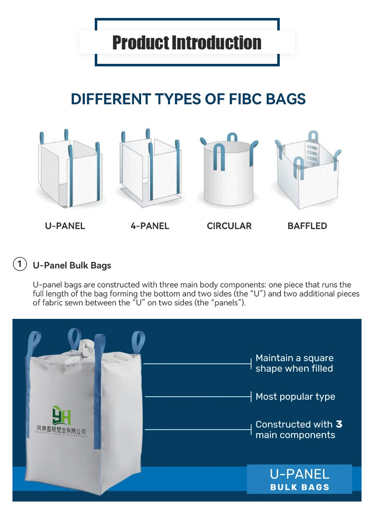 Jumbo type C FIBC antistatic super sacks waterproof bulk bags 2 ton skip bags