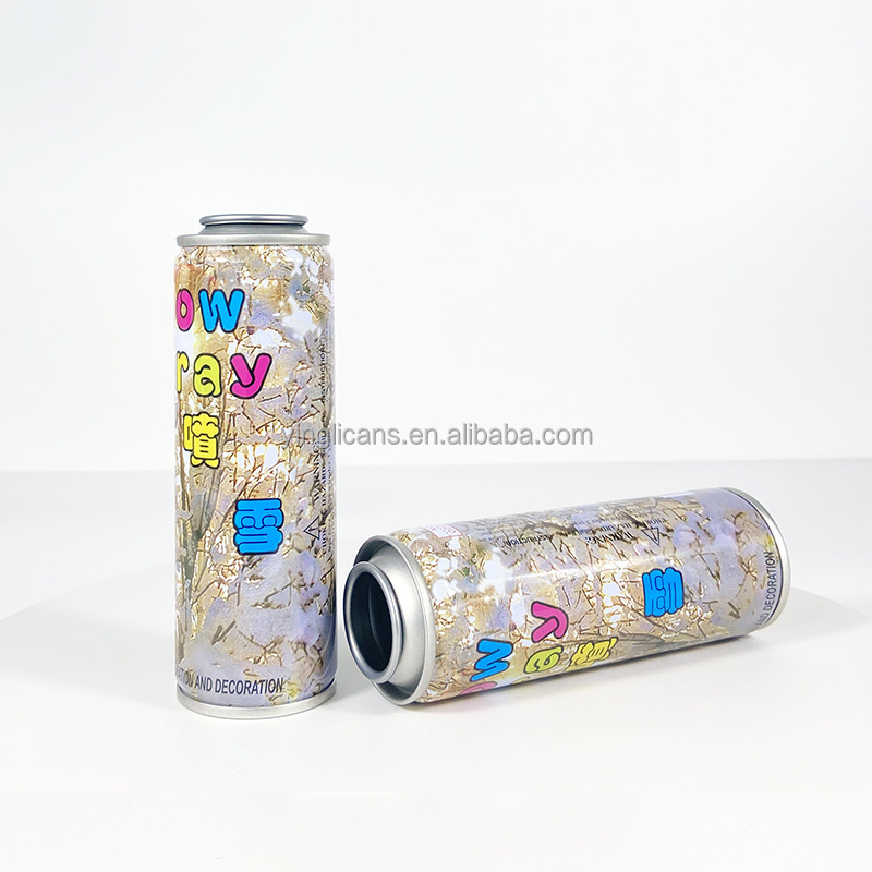 Tinplate Aerosol Can Christmas Snow Spray Aerosol Tin Can Refill