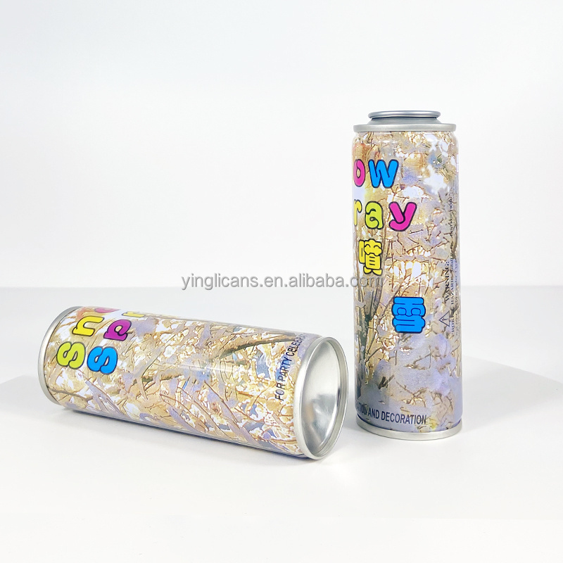 Tinplate Aerosol Can Christmas Snow Spray Aerosol Tin Can Refill