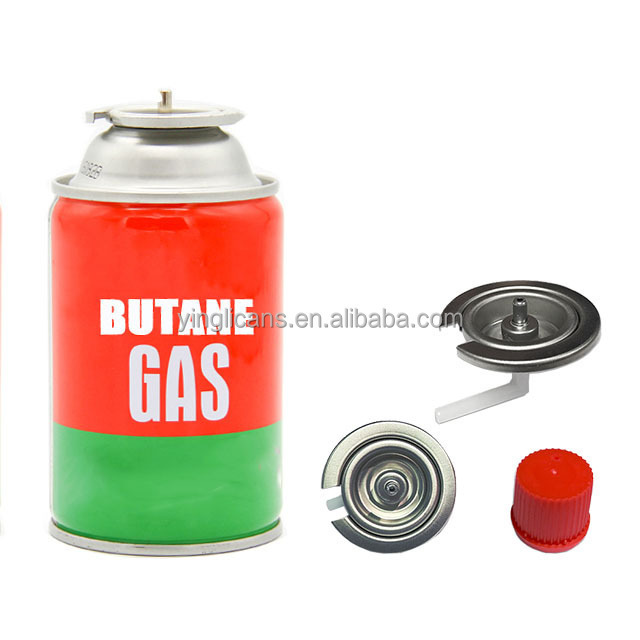 China Manufacturer 227g  Butane Gas Cartridge Cans Empty Aerosol Can Refill Camping Car Safety Structure OEM