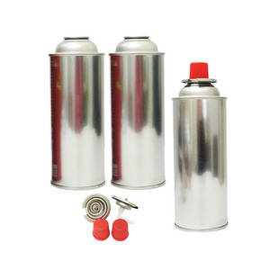 China Manufacturer 227g  Butane Gas Cartridge Cans Empty Aerosol Can Refill Camping Car Safety Structure OEM