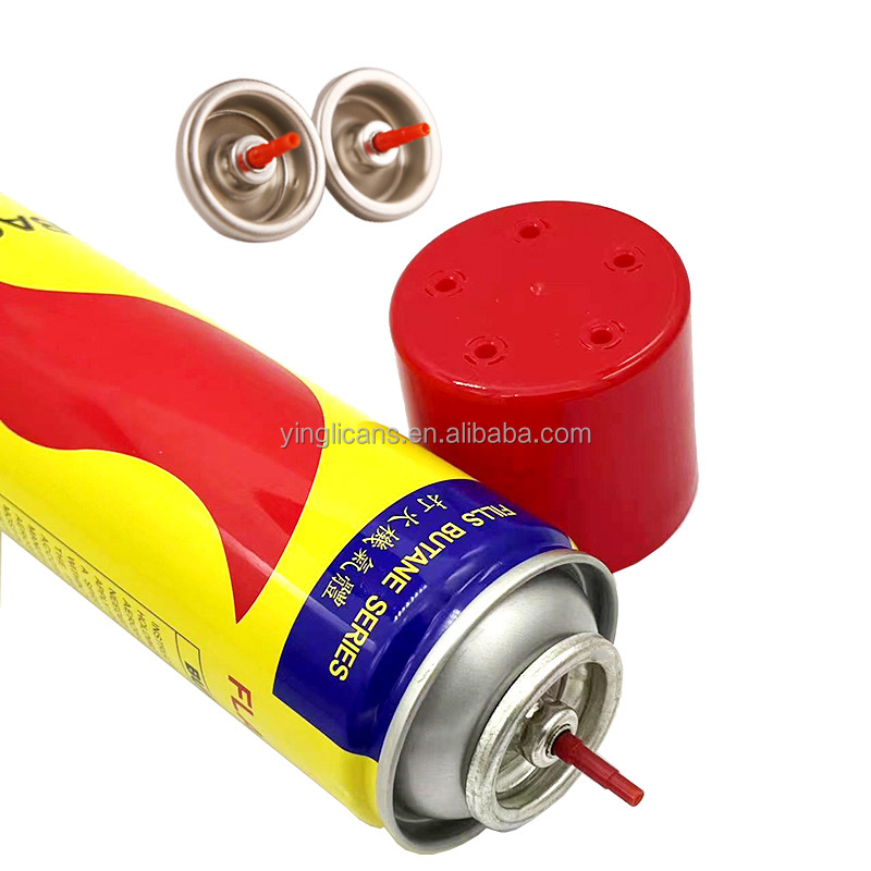 Refilling Butane Lighter Cans with Valve Tinplate Aerosol Can Customized