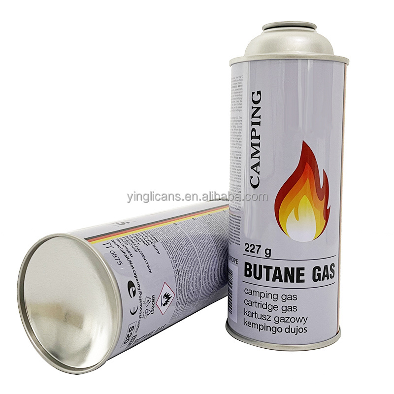 Empty camping gas can cartridge gas package straight wall hot size 65*158mm Butane gas can