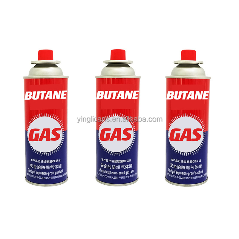 Empty Butane Gas Can with Valve Butane Gas Valve Refilling Butane lighter Cans