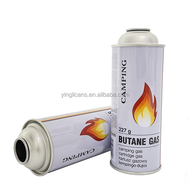 Empty camping gas can cartridge gas package straight wall hot size 65*158mm Butane gas can